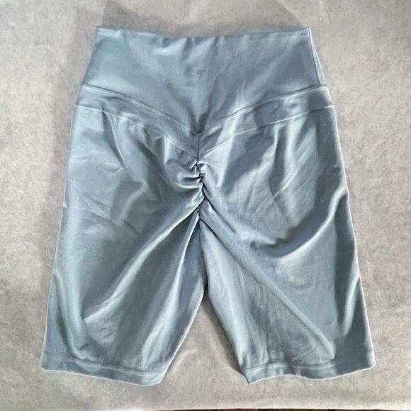 Gymshark + Whitney Biker Shorts Blue Womens Size S High Rise Butt Lift Cycling - Picture 3 of 9